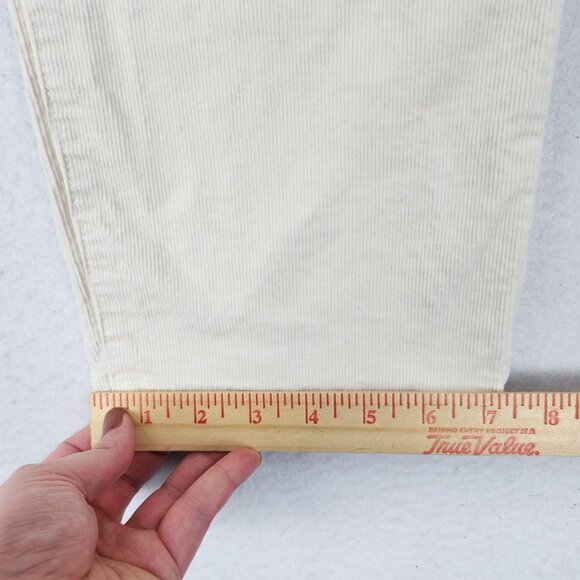 Coldwater Creek Pants Womens 10 Cream Corduroy Straight Leg Stretch Casual - Picture 6 of 11